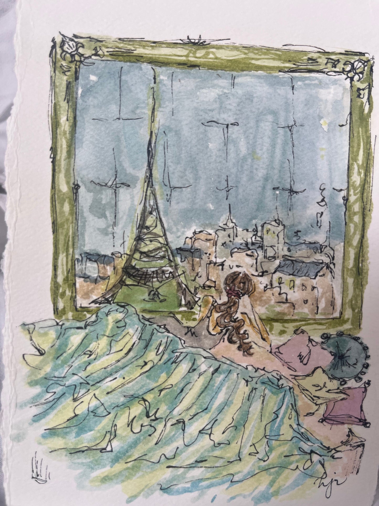 Matin à Midi - original watercolor!