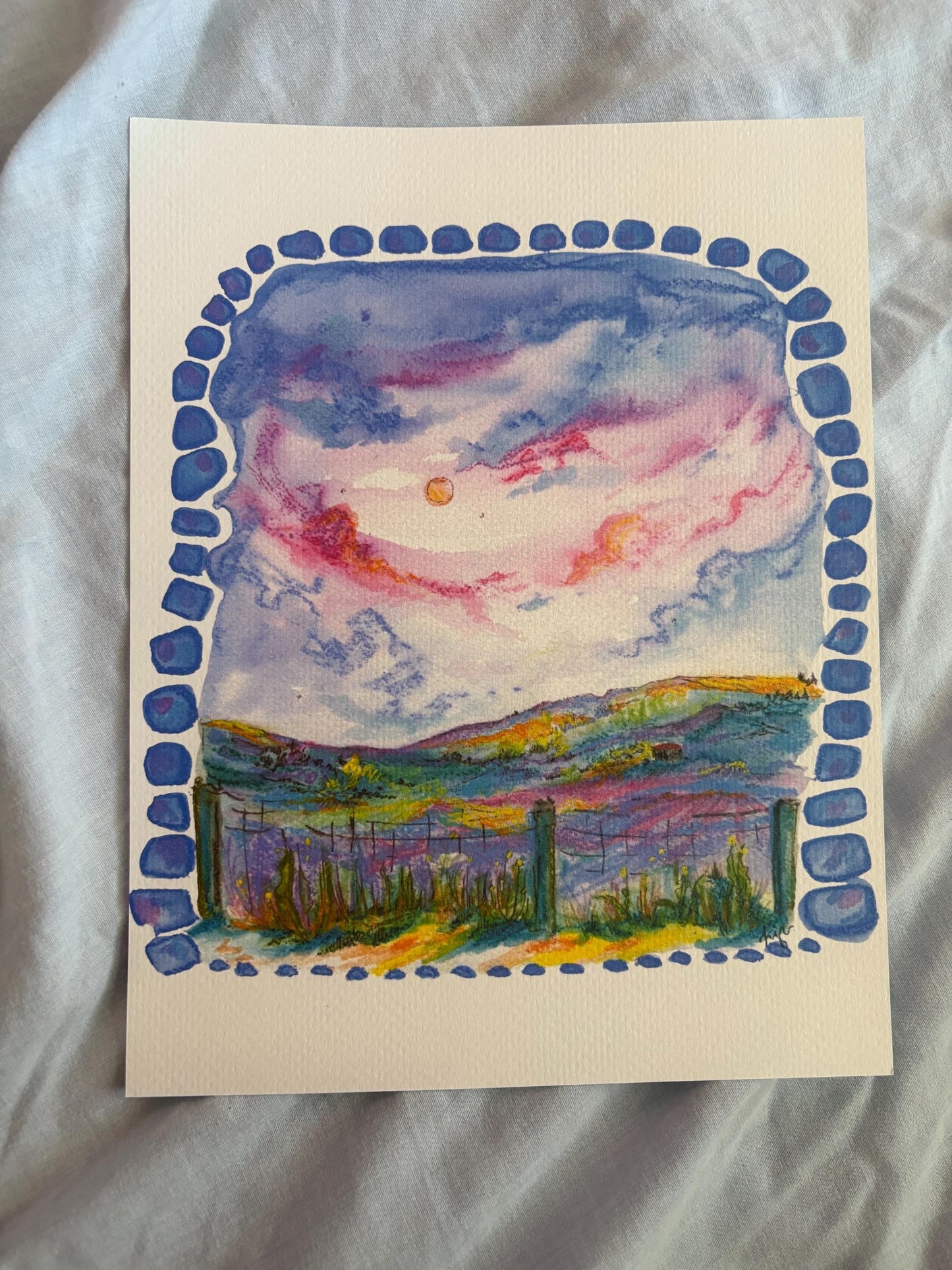 July Fields Painting: Pride & Prejudice Inspired Art