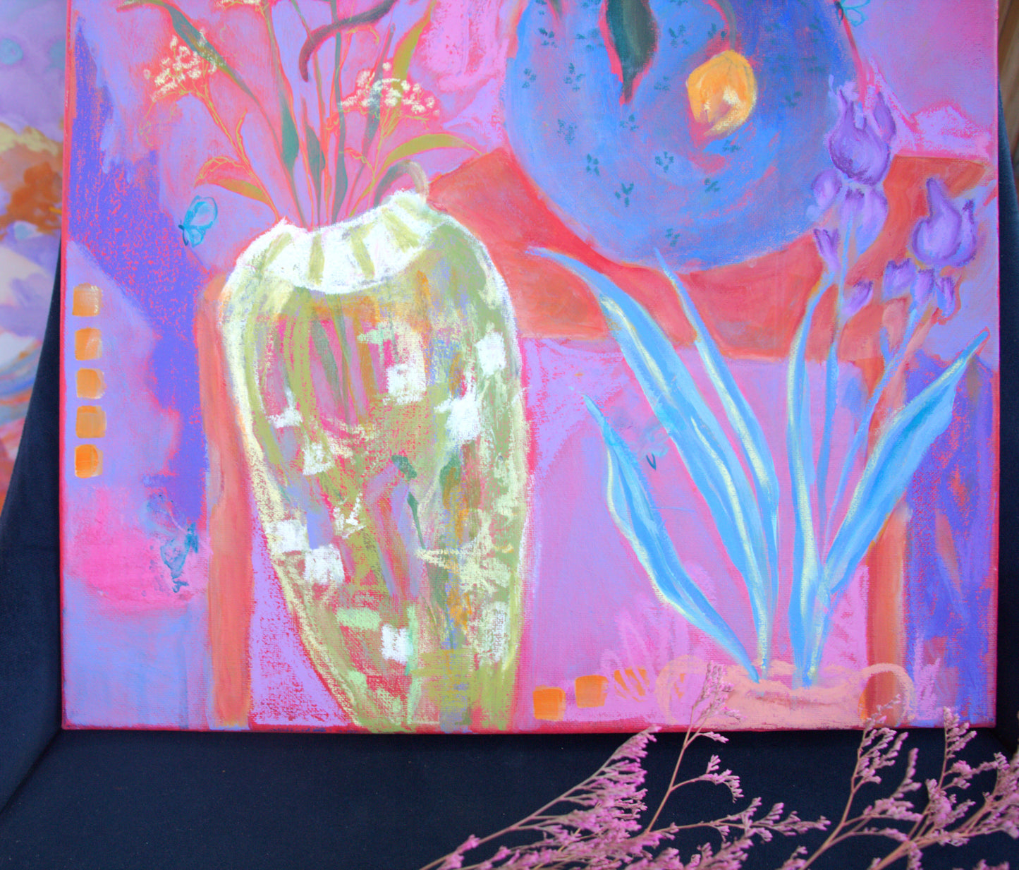 Boise Studio Flowers - Original Mixed Media
