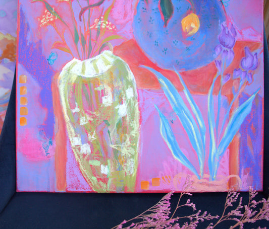 Boise Studio Flowers - Original Mixed Media