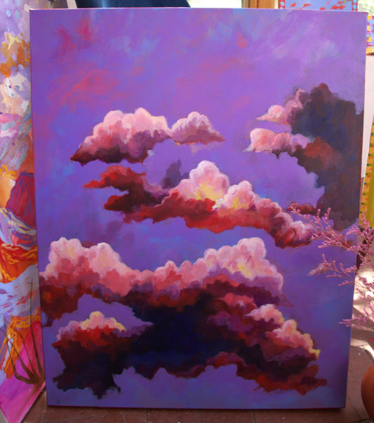 Eternity Clouds - Original Mixed Media