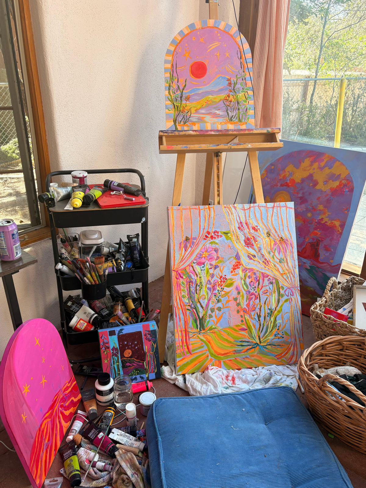 Studio Stripes - Original Mixed Media