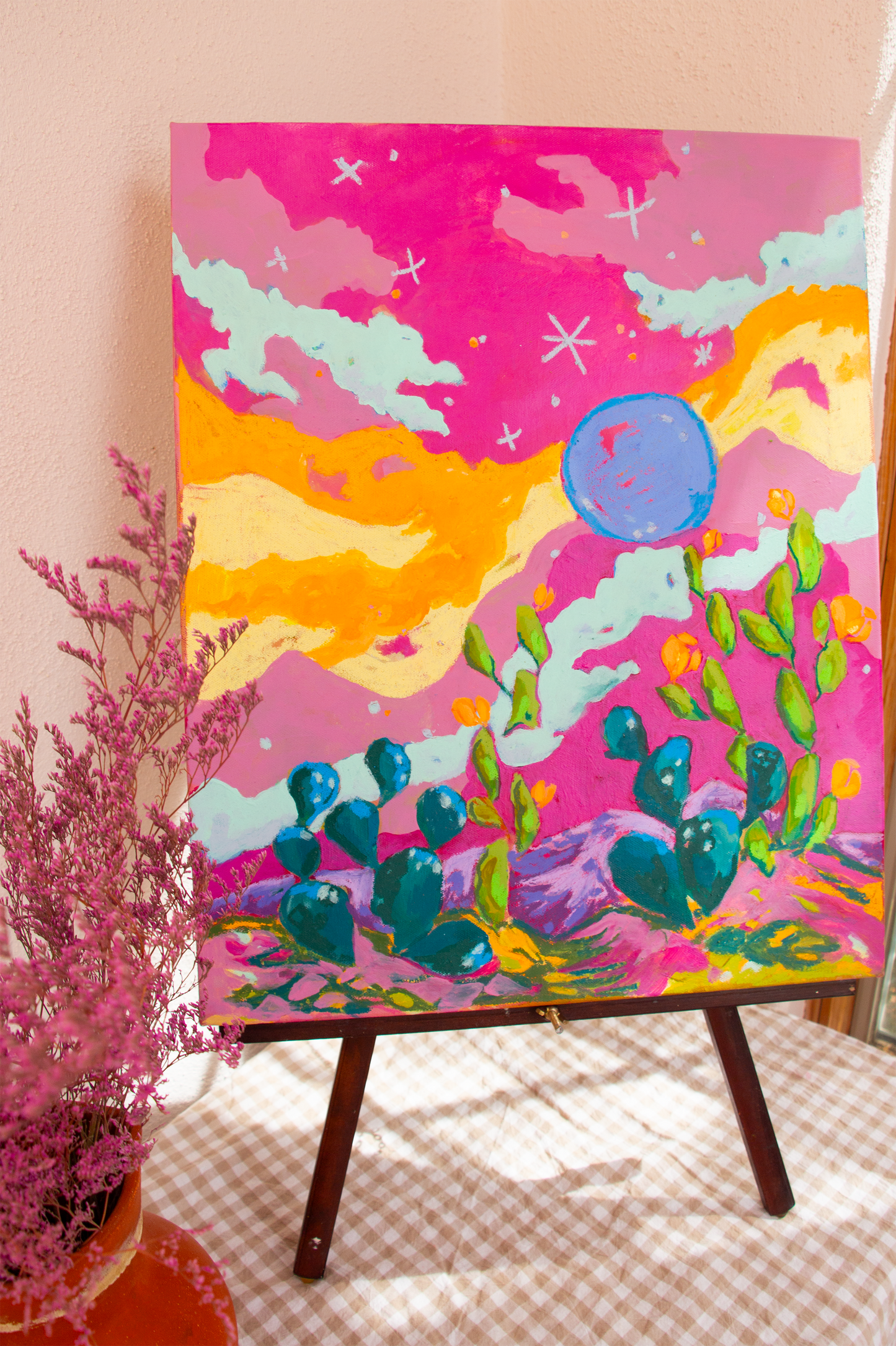 Prickly Pear Margaritas- Original Mixed Media