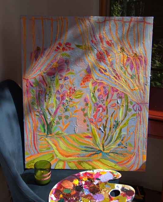 Studio Stripes - Original Mixed Media
