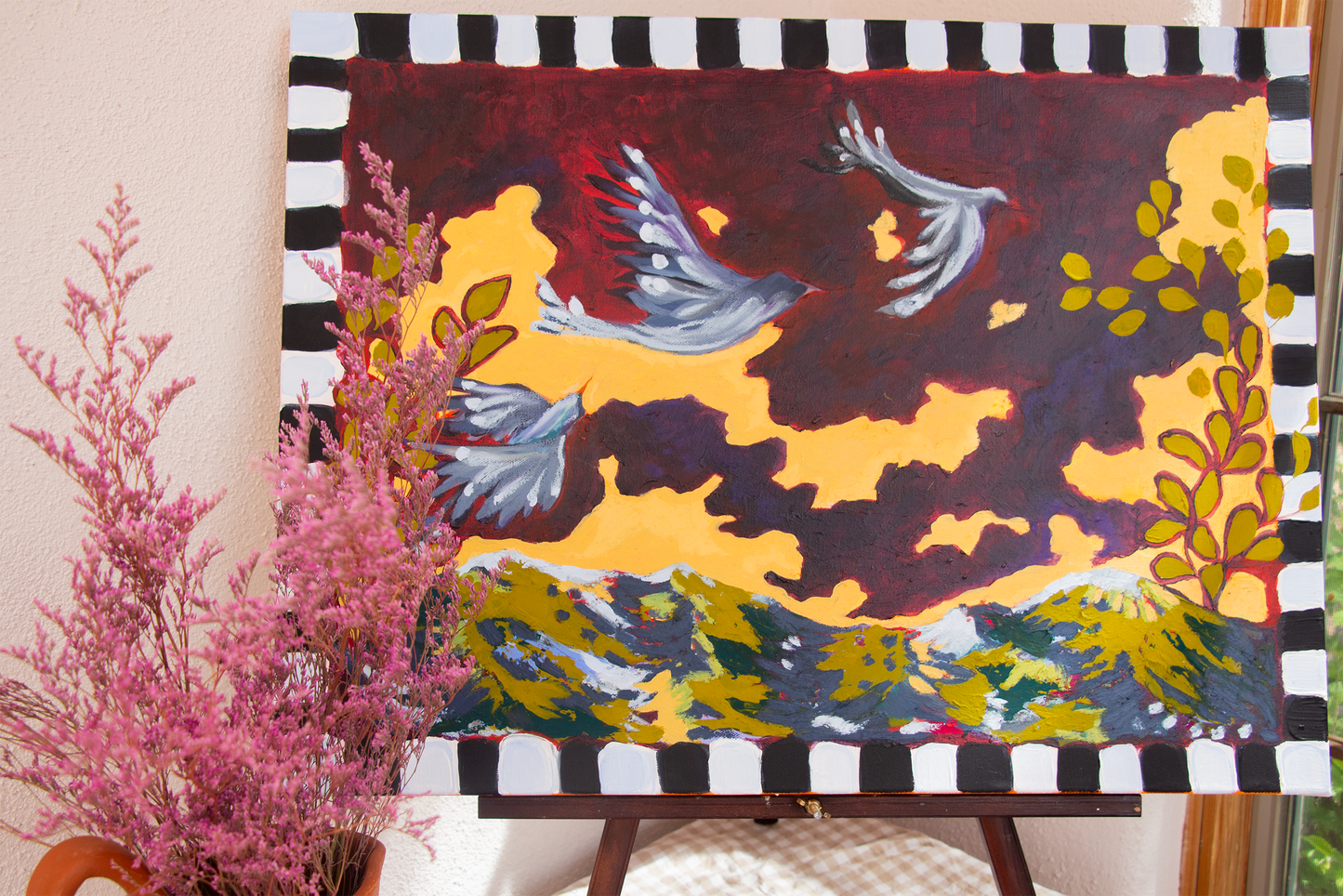 To Befriend the Crows - Original Mixed Media