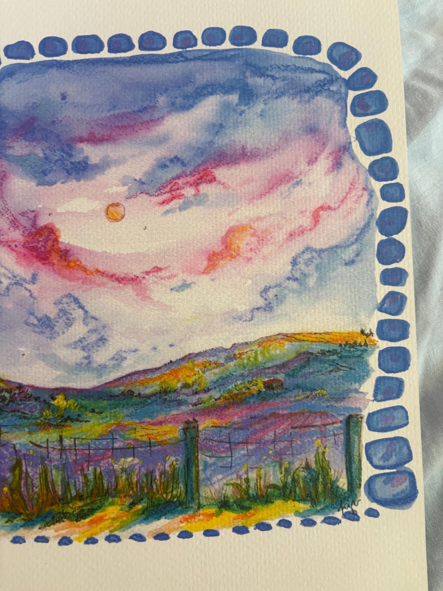 July Fields Painting: Pride & Prejudice Inspired Art